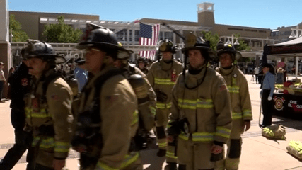 Albuquerque firefighters climb 110 flights for 9/11 memorial