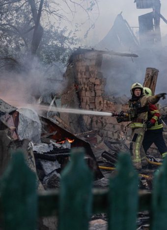 Drone strike on passenger bus kills 5 in Nikopol