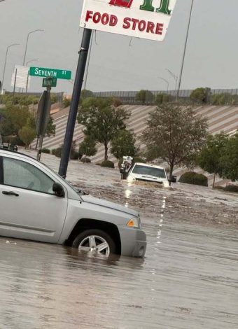 Gallup streets flooded Monday, police urge avoiding intersections