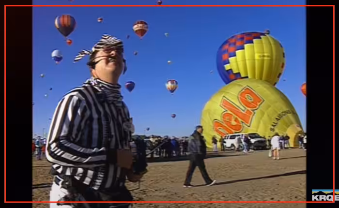 Bill Brennan directs launches as Zebra at Albuquerque Balloon Fiesta