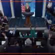 Katie Zacharia makes brief debut before reporters in Washington