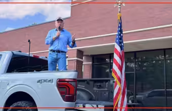 Mike Collins celebrates Trump endorsement in Woodstock Senate runoff race