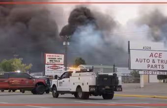 Second South Valley recycling plant fire damages neighboring Albuquerque businesses